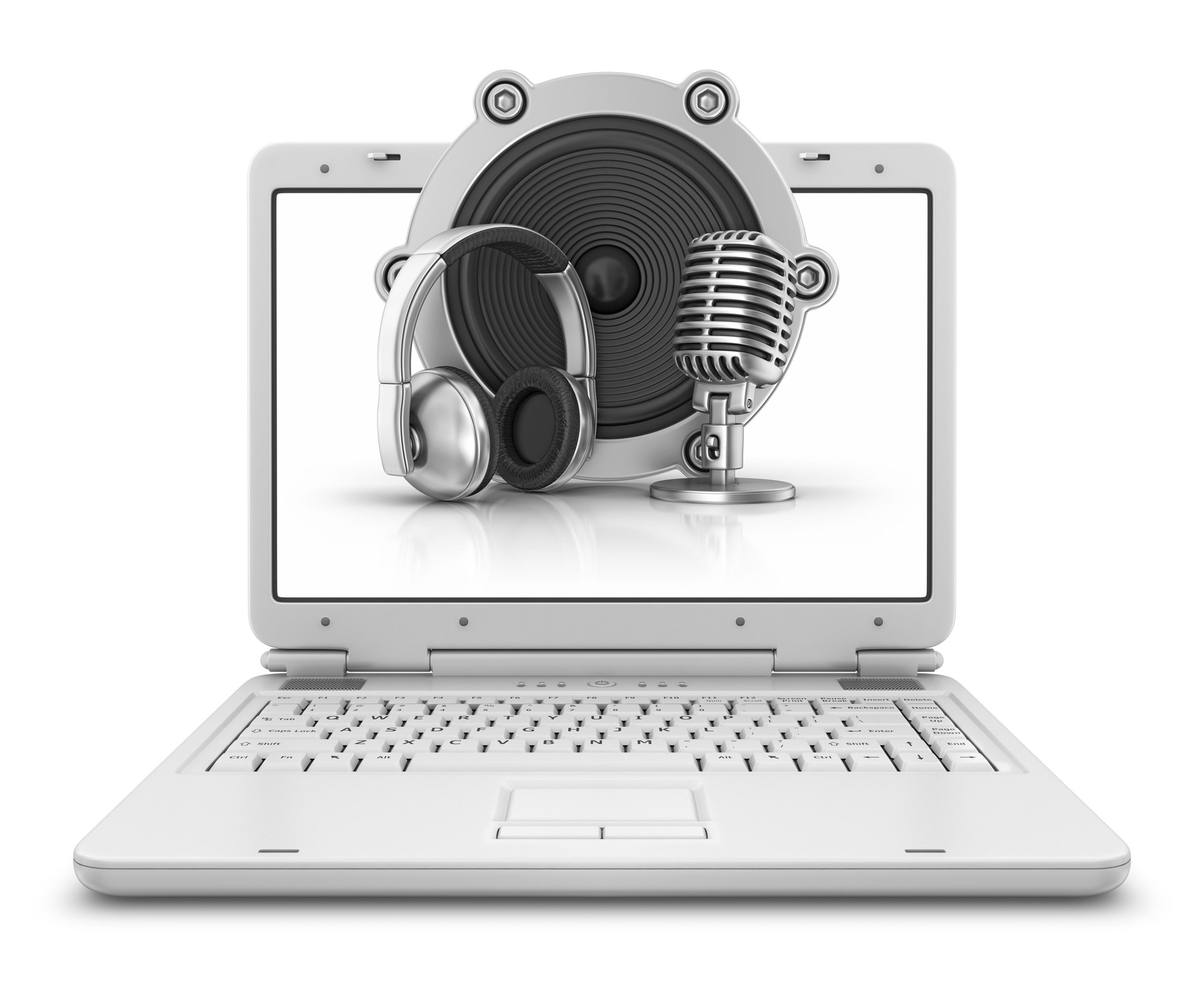 audio equipment in laptop