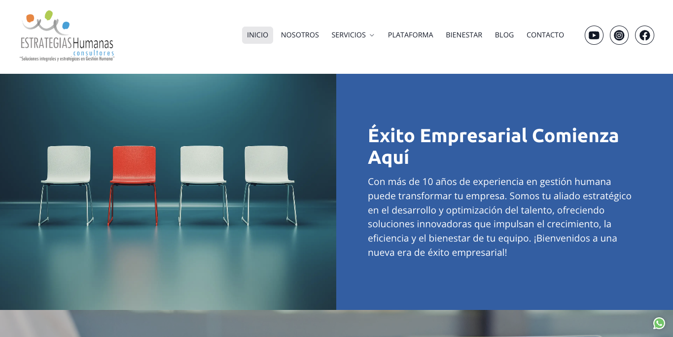 Estrategias Humanas website screenshot